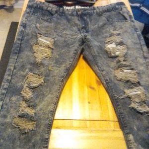 Mens True Rock Distressed Jeans